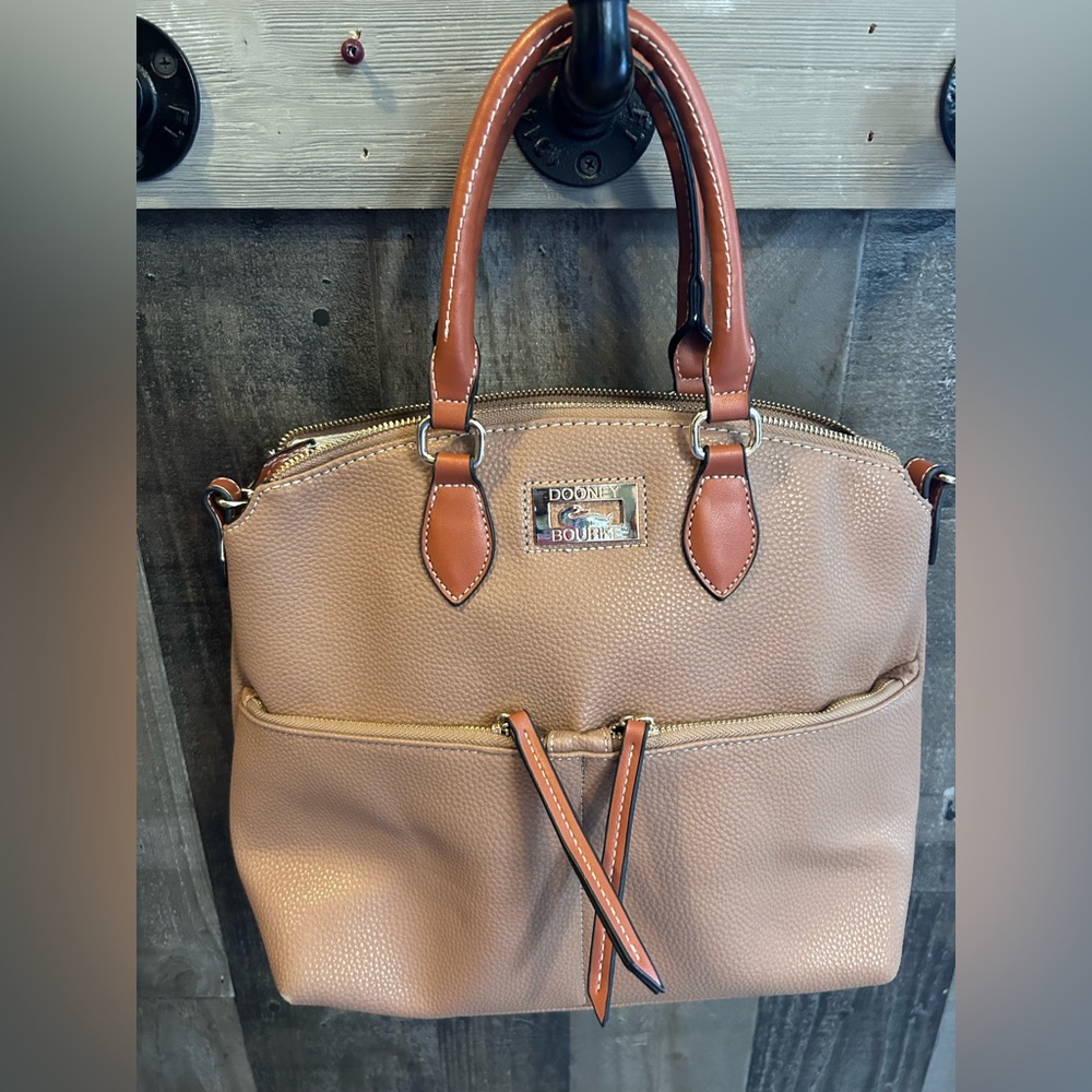 Dooney & Bourke Tan Satchel with Classic Design